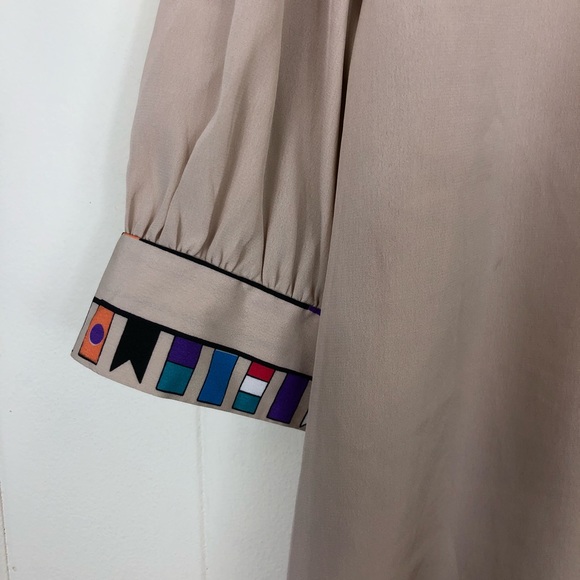 Vintage Ruffled Button Down Blouse Sz M - Picture 9 of 9